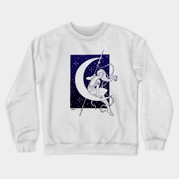 Moonchild - Inks Version Crewneck Sweatshirt by Indi Martin